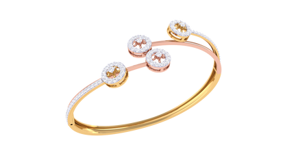 Starloop Golden Bracelet - 1.01 Ct Diamond Accents