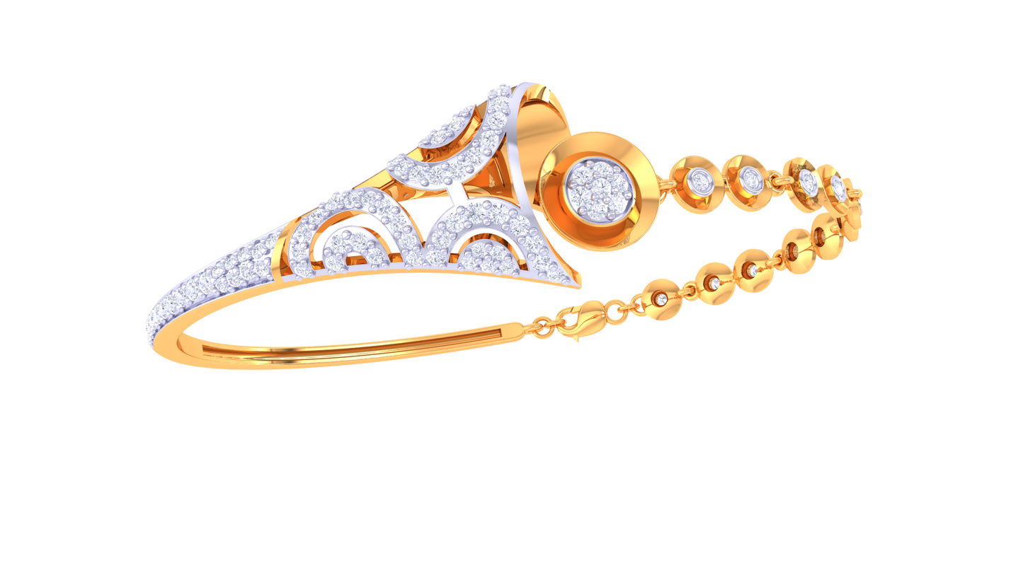 Celestial Grace Bracelet In Pure Gold – 0.63 Ct Hand set Diamonds