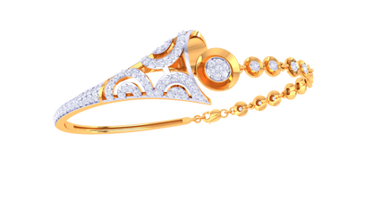 Celestial Grace Bracelet In Pure Gold – 0.63 Ct Hand set Diamonds