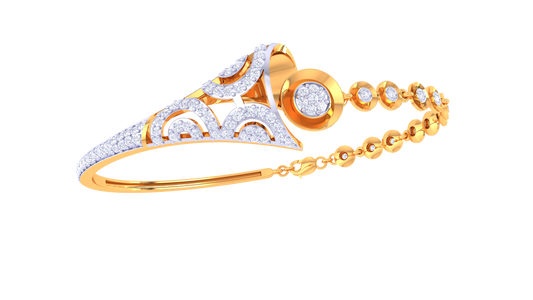 Celestial Grace Bracelet In Pure Gold – 0.63 Ct Hand set Diamonds