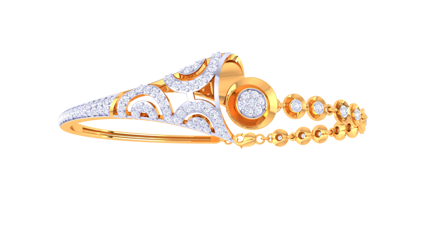 Celestial Grace Bracelet In Pure Gold – 0.63 Ct Hand set Diamonds