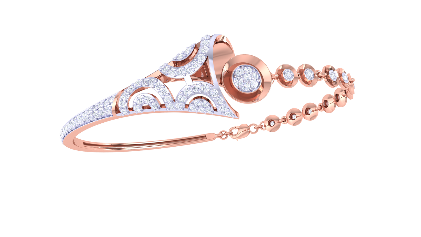 Celestial Grace Bracelet In Pure Gold – 0.63 Ct Hand set Diamonds