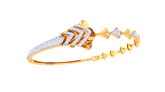 Arrow Radiance Bracelet In Rich Gold – 0.63 Ct Brilliant Cut Diamonds