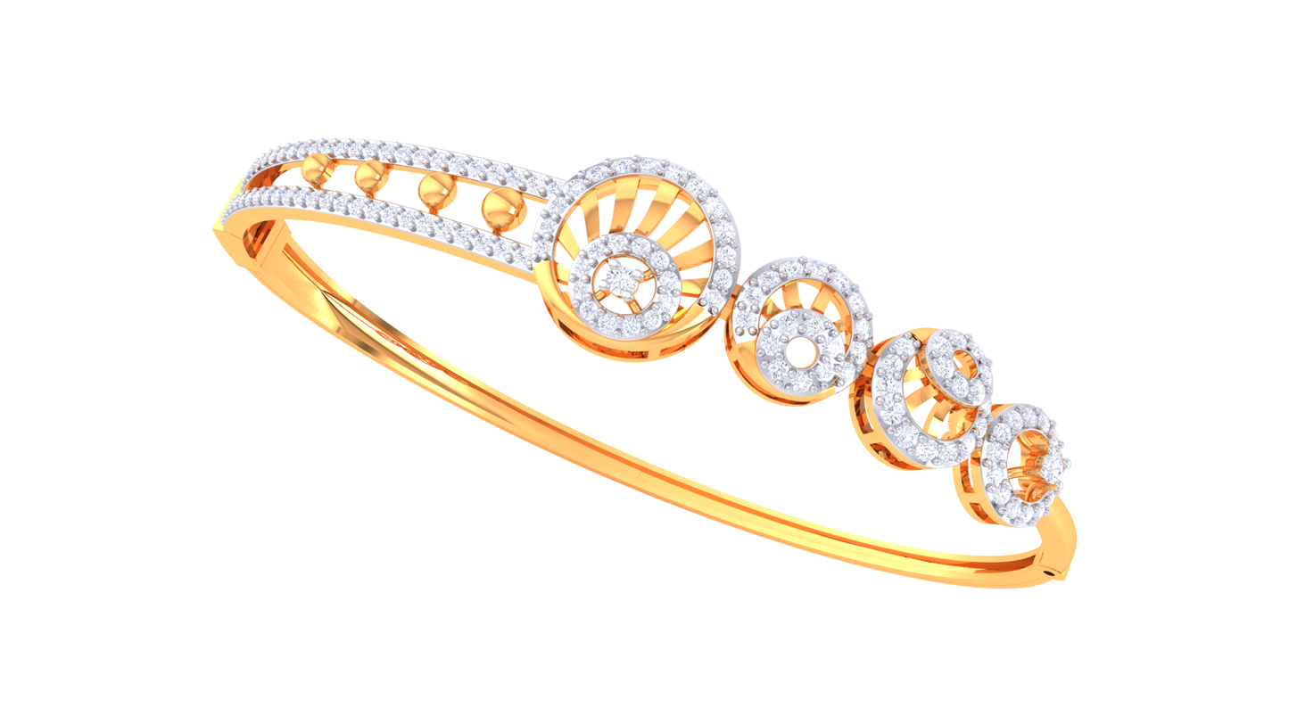Celestial Orbit Gold Bracelet - 0.88 Ct Brilliant Diamonds