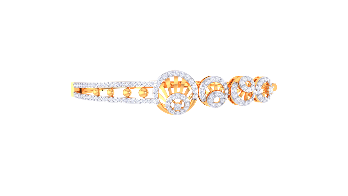 Celestial Orbit Gold Bracelet - 0.88 Ct Brilliant Diamonds
