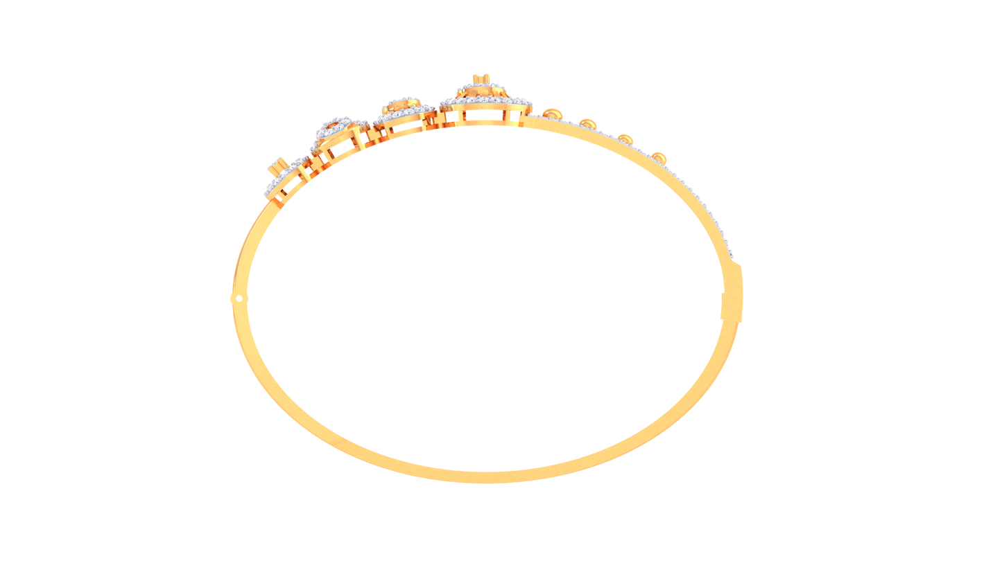 Celestial Orbit Gold Bracelet - 0.88 Ct Brilliant Diamonds
