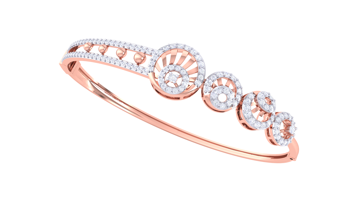 Celestial Orbit Gold Bracelet - 0.88 Ct Brilliant Diamonds
