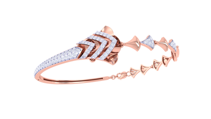 Arrow Radiance Bracelet In Rich Gold – 0.63 Ct Brilliant Cut Diamonds