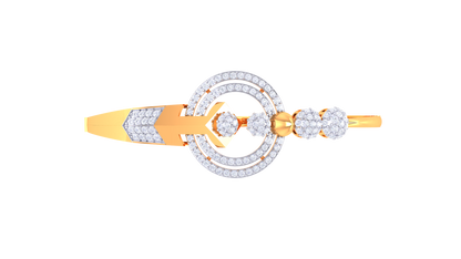 Golden Vector Bracelet With 0.99 Ct Diamonds – Concentric Radiance Edition