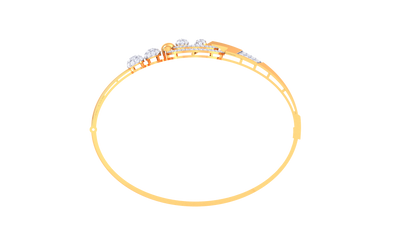 Golden Vector Bracelet With 0.99 Ct Diamonds – Concentric Radiance Edition