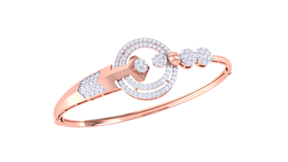 Golden Vector Bracelet With 0.99 Ct Diamonds – Concentric Radiance Edition