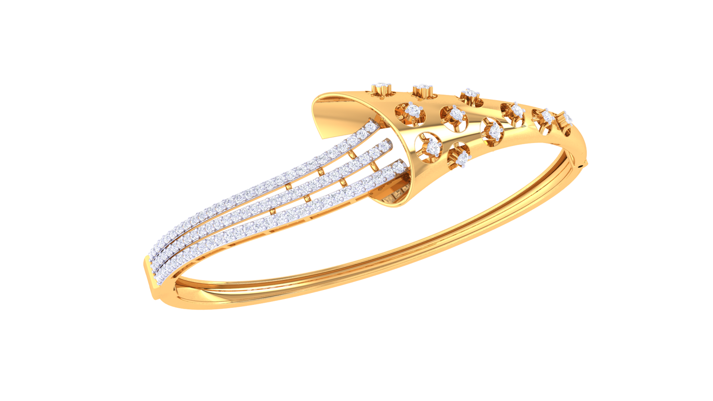 Linier Sparkle Diamond Pendent - 0.94 Ct