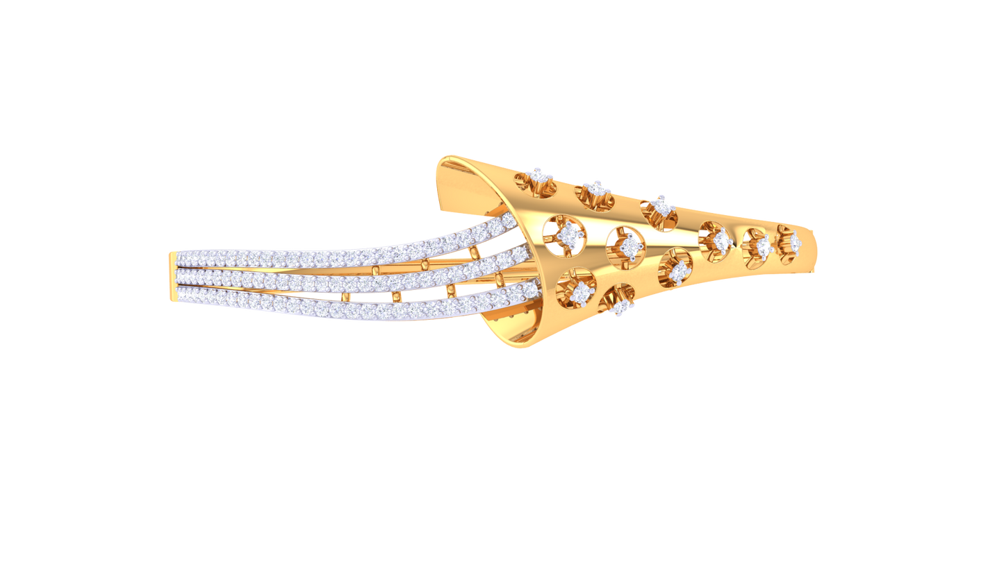 Linier Sparkle Diamond Pendent - 0.94 Ct