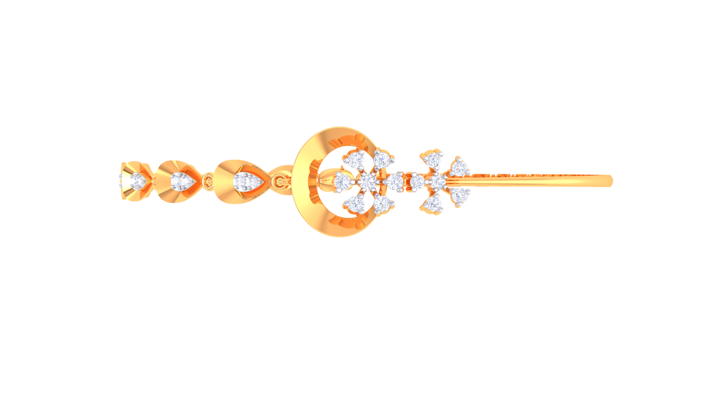 Golden Petal Pathway Bracelet - 0.88 Ct Diamonds