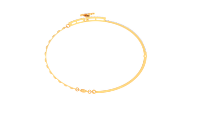 Floral Frame Yellow Gold Bracelet - 1.04 Ct Hand Set Diamonds