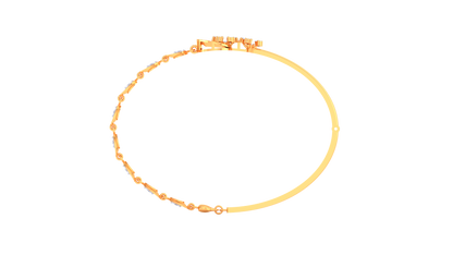 Golden Petal Pathway Bracelet - 0.88 Ct Diamonds