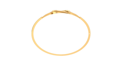 Trio Leaf Bracelet In Rich Gold- 0.34 Ct Brilliant Cut Diamonds