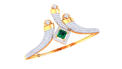 Emerald Ascend Gold Bracelet - 1.66 Ct Diamonds – Trident Radiance Edition