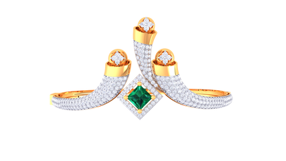 Emerald Ascend Gold Bracelet - 1.66 Ct Diamonds – Trident Radiance Edition