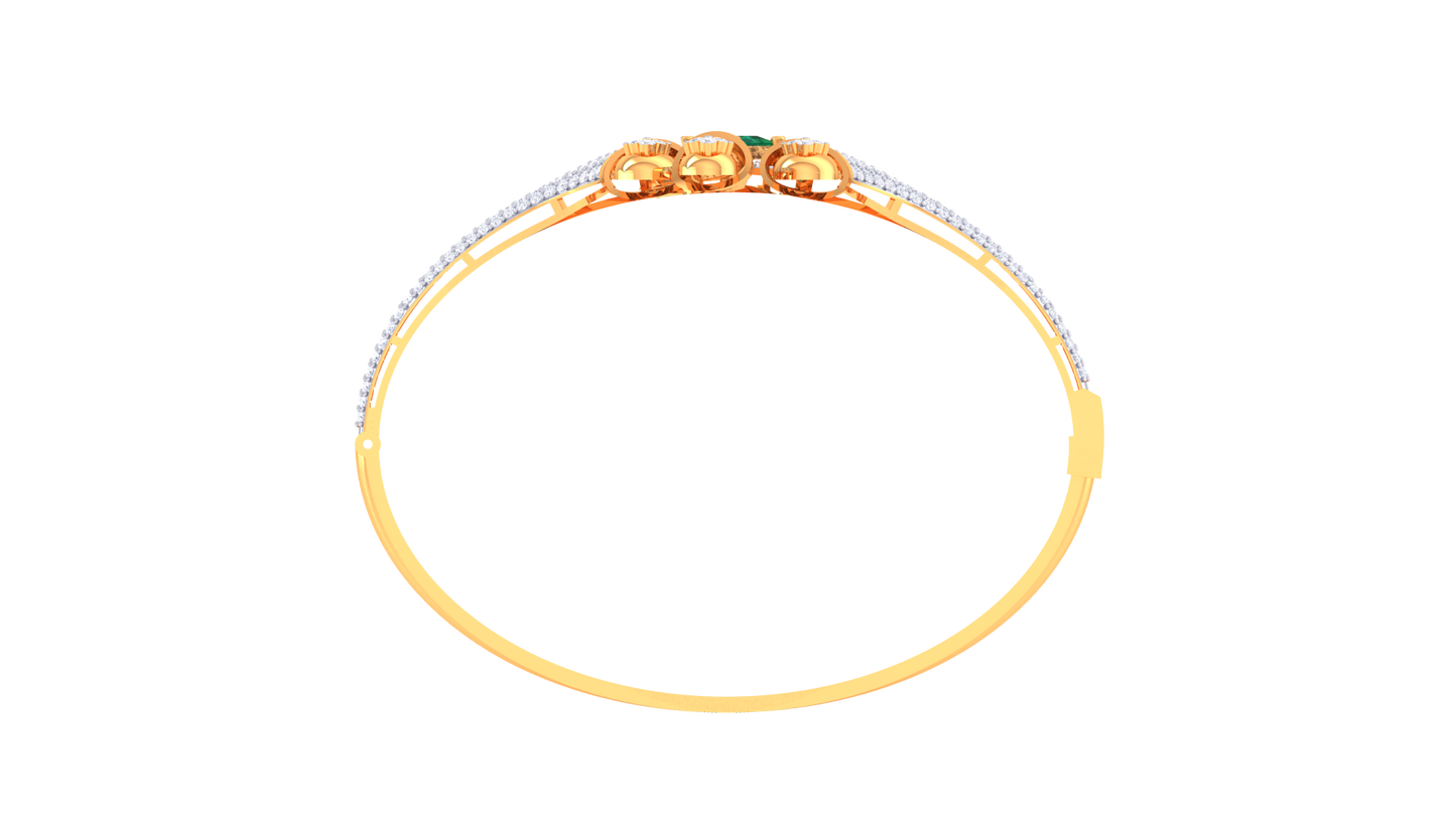 Emerald Ascend Gold Bracelet - 1.66 Ct Diamonds – Trident Radiance Edition