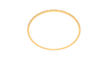 Regal Grid Gold Bracelet - 0.59 Ct Sparking Diamond Panels