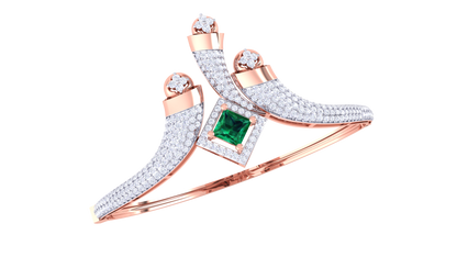 Emerald Ascend Gold Bracelet - 1.66 Ct Diamonds – Trident Radiance Edition