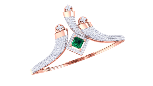 Emerald Ascend Gold Bracelet - 1.66 Ct Diamonds – Trident Radiance Edition