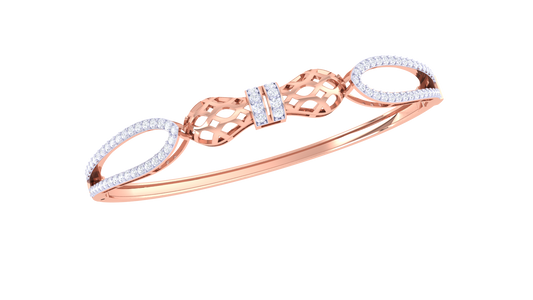 The Love Knot Bracelet With Diamon In Gold - 0.82
