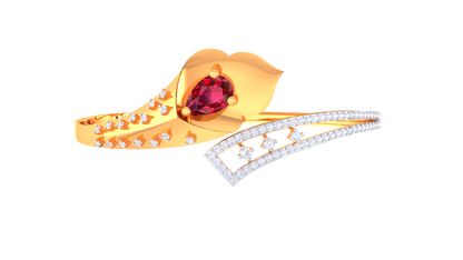 Celestial Leaf Bracelet In Gold – 0.72 Ct Dazzling Diamonds