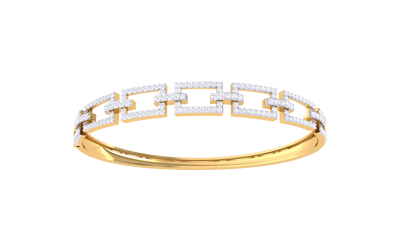 Linked Radiance Gold Bracelet - 0.99 Ct Shimmering Diamonds