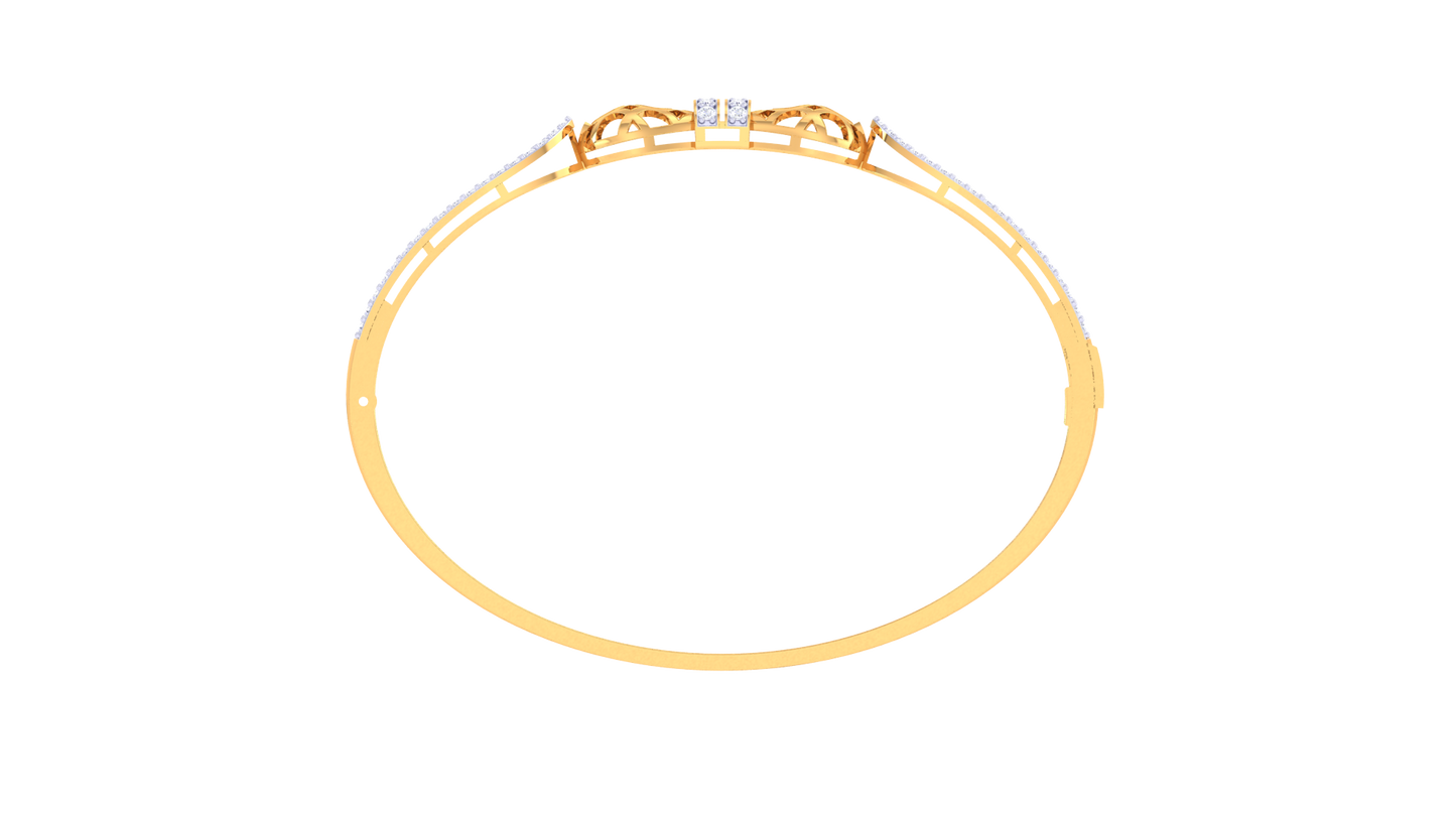 The Love Knot Bracelet With Diamon In Gold - 0.82