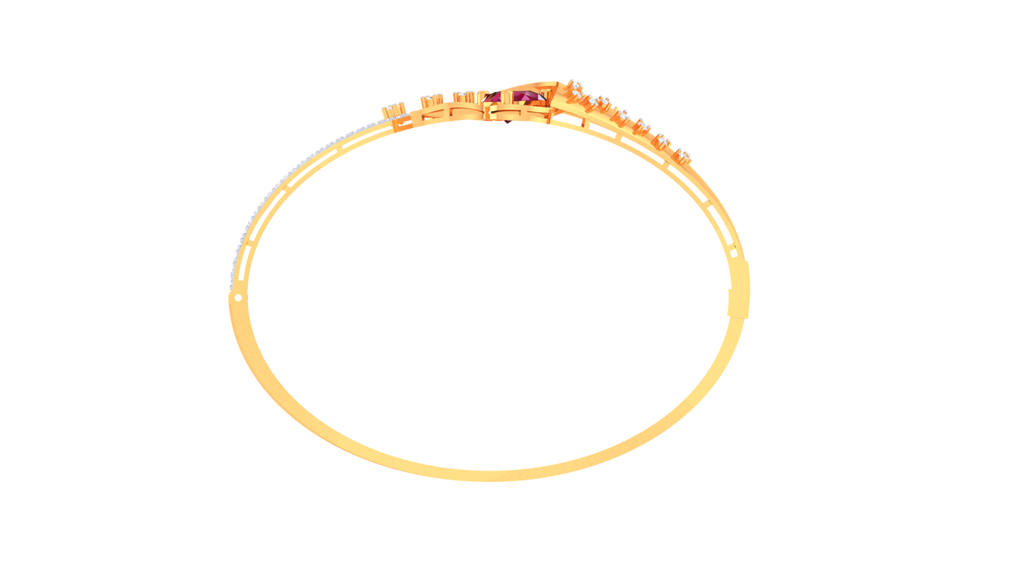 Celestial Leaf Bracelet In Gold – 0.72 Ct Dazzling Diamonds