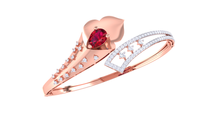 Celestial Leaf Bracelet In Gold – 0.72 Ct Dazzling Diamonds