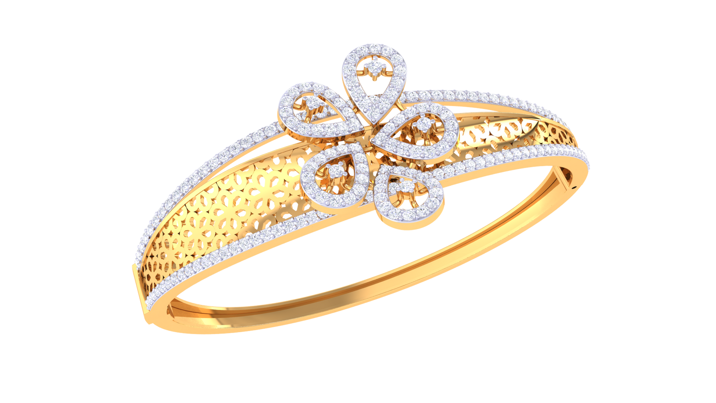 Snowflake Spark Bracelet With Diamond In Gold - 1.85 Ct