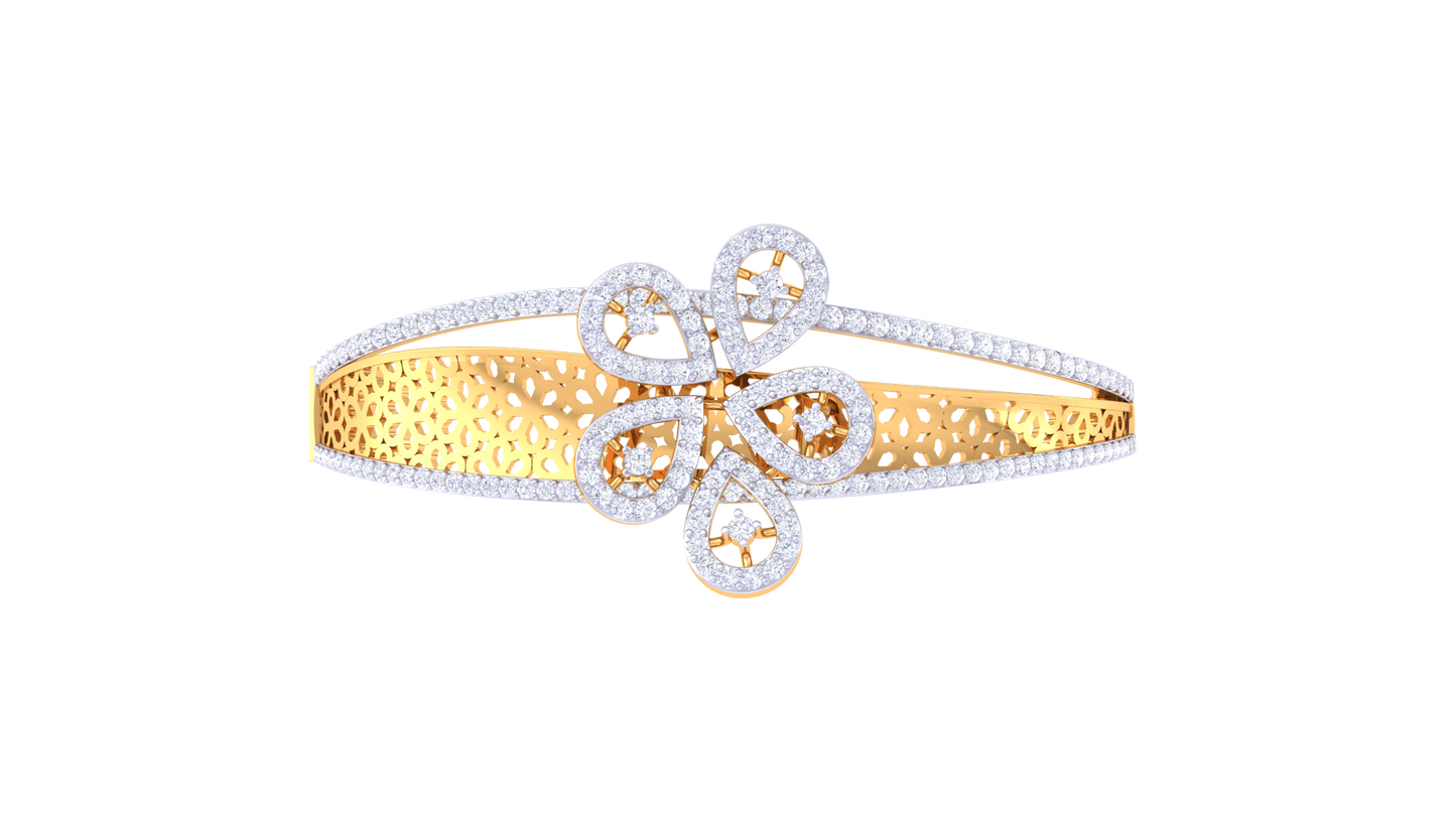 Snowflake Spark Bracelet With Diamond In Gold - 1.85 Ct