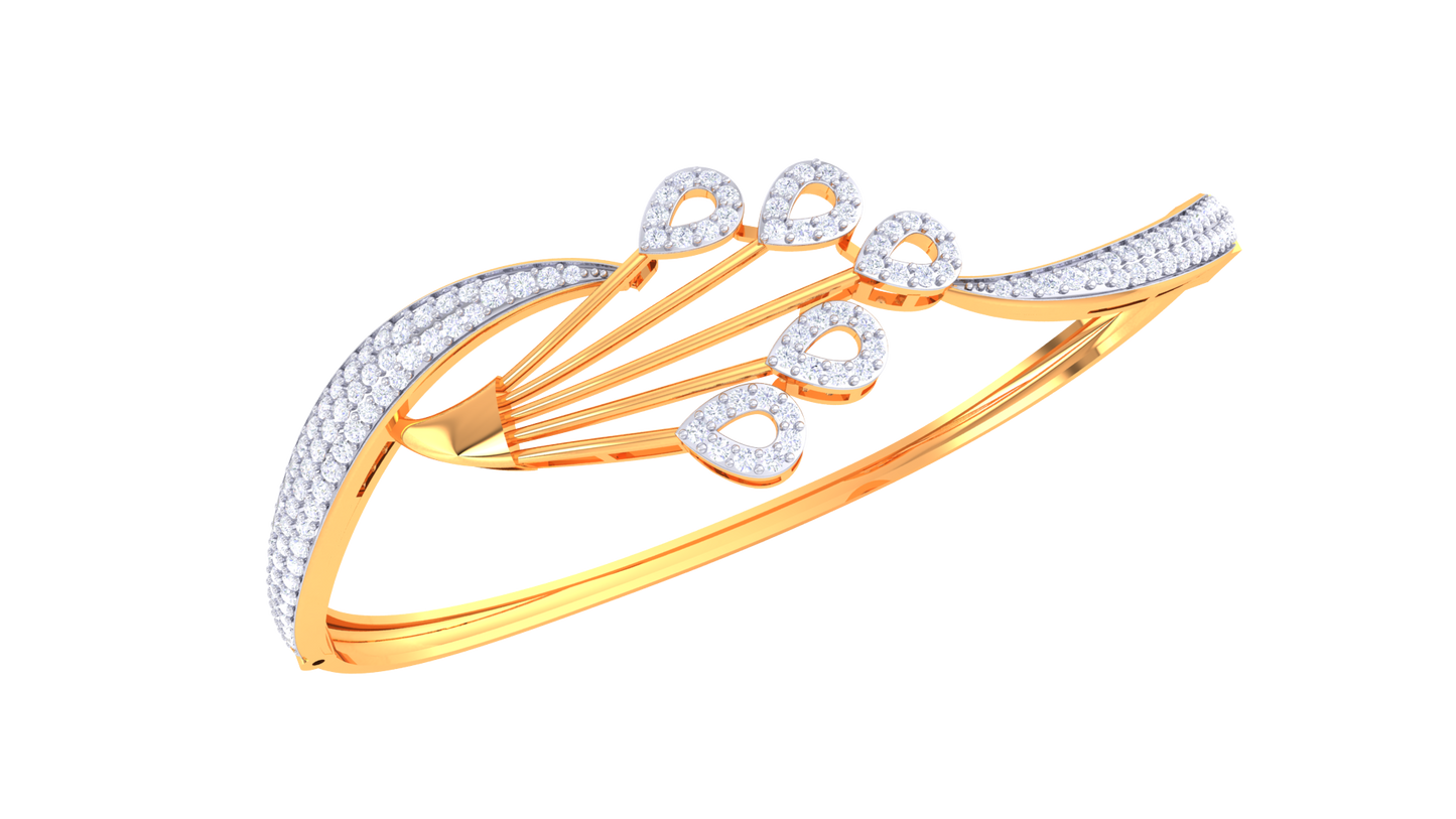 Radiant Teardrop Bloom Bracelet In Rose Gold – 1.10 Ct Diamond Elegance