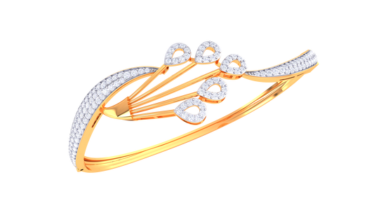 Radiant Teardrop Bloom Bracelet In Rose Gold – 1.10 Ct Diamond Elegance
