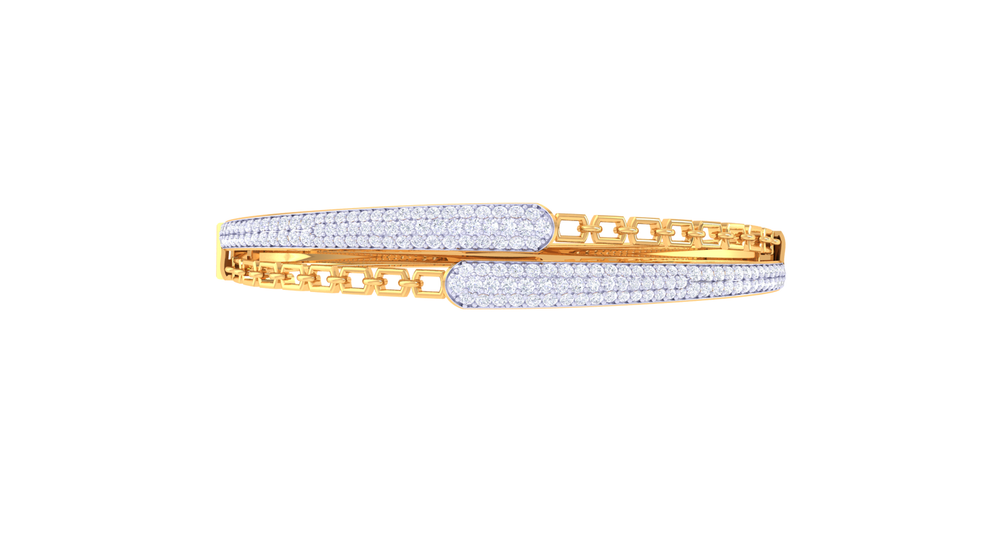 Twinkling Edge Bracelet With Diamond In Gold - 1.44 Ct