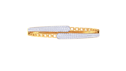 Twinkling Edge Bracelet With Diamond In Gold - 1.44 Ct