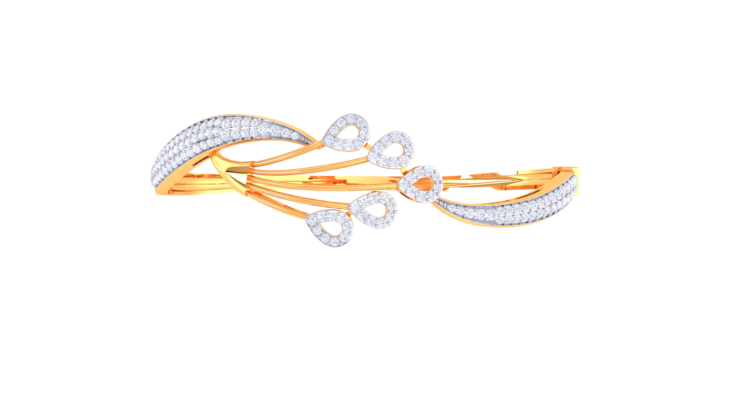 Radiant Teardrop Bloom Bracelet In Rose Gold – 1.10 Ct Diamond Elegance