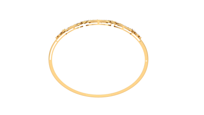 Triple Halo Gold Bracelet - 0.54 Ct Brilliant Cut Diamond Clusters