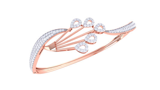Radiant Teardrop Bloom Bracelet In Rose Gold – 1.10 Ct Diamond Elegance