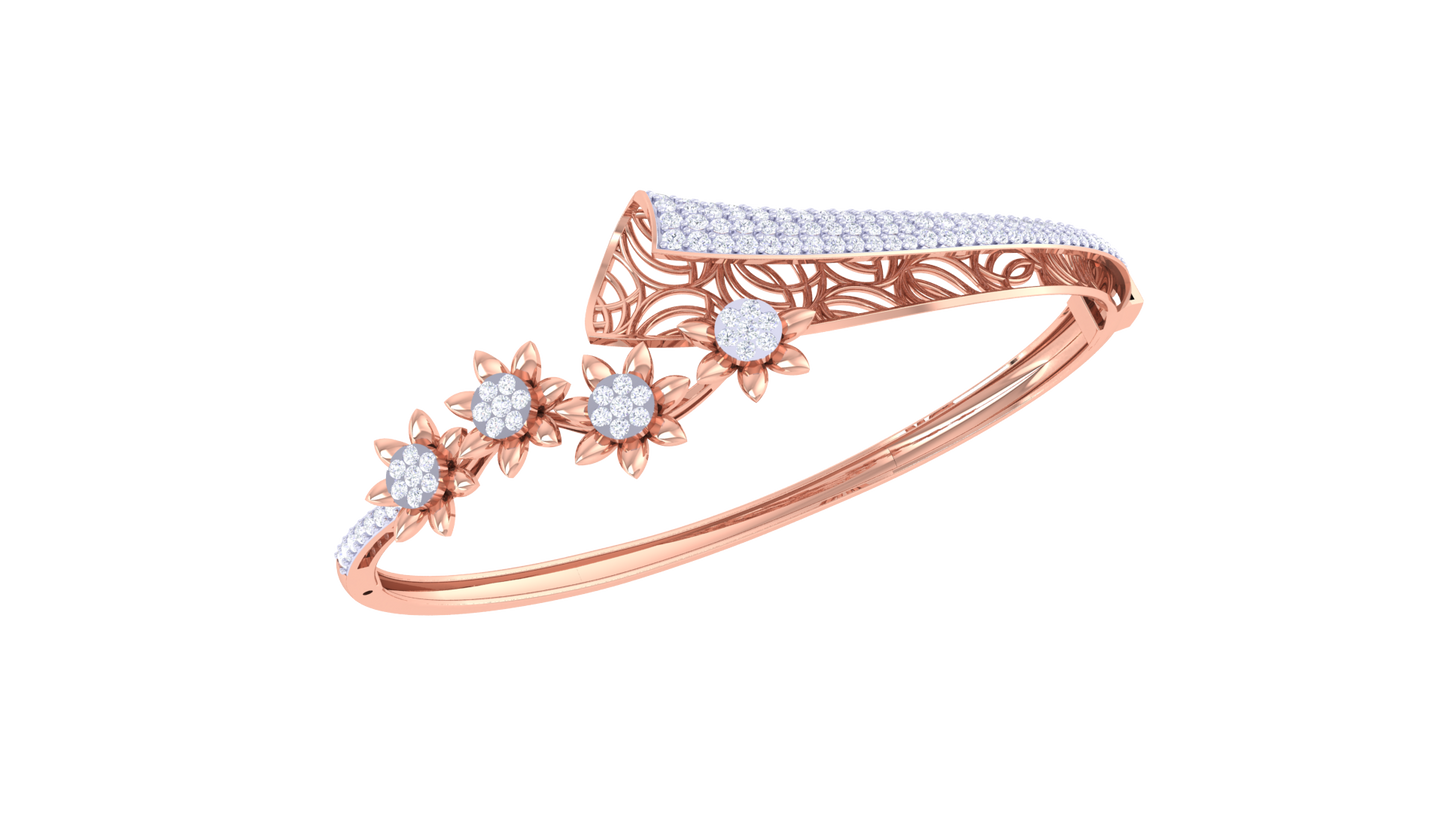 Petal Glow Diamond Bracelet - 1.20 Ct