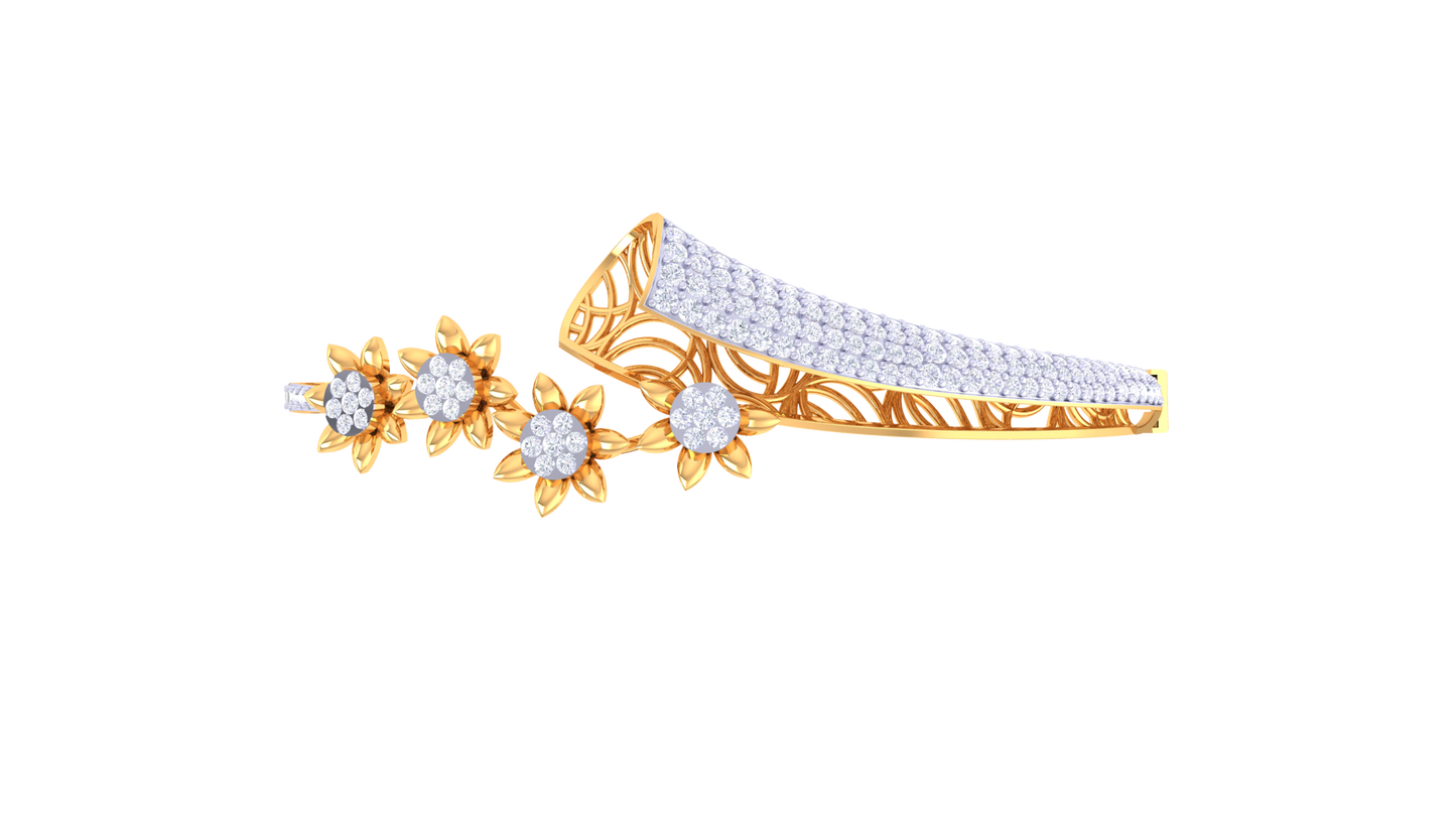 Petal Glow Diamond Bracelet - 1.20 Ct