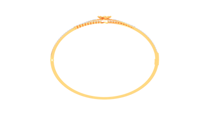 Floral Embrace Gold Bracelet - 0.63 Ct Sparkling Diamonds