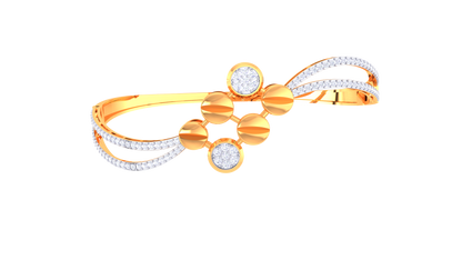 Hexa Bloom Yellow Gold Bracelet - 0.88 Ct Dazzling Diamonds