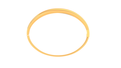 Sculpted Grace Dual-Band Gold Bangle - 1.42 Ct Diamonds Bracelet