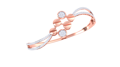 Hexa Bloom Yellow Gold Bracelet - 0.88 Ct Dazzling Diamonds