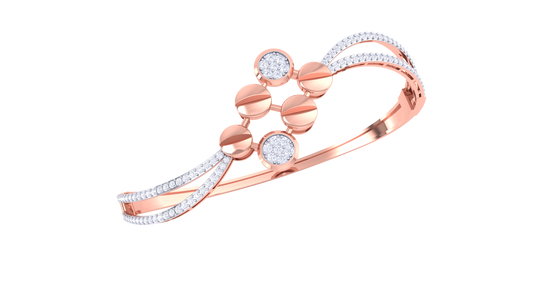 Hexa Bloom Yellow Gold Bracelet - 0.88 Ct Dazzling Diamonds