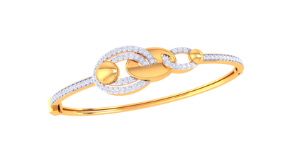 Interlace Elegance Gold Bracelet - 0.80 ct Dazzling Diamonds